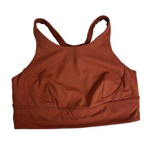 Lululemon Women's Size 14 Wunder Sports Bra Rust Orange Medium Support